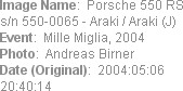 Image Name:  Porsche 550 RS s/n 550-0065 - Araki / Araki (J)
Event:  Mille Miglia, 2004
Photo:  A...