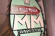 Historic Mille Miglia sign in Stanguellini Collection