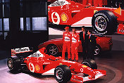 Luca di Montezemolo, Michael Schumacher, Rubens Barrichello and Jean Todt