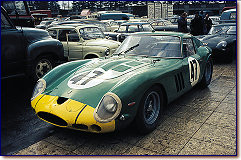 Nürburgring 1000 km 1963David Piper’s pretty 250 GTO s/n 3767GT. He finished 6th together with Ed Cantrell