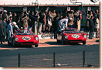 Nürburgring 1000 km 1963Confusion at the start but later, in the race fortune turned to the Scuderia Ferrari: The 250P No. 110 won with Surtees/ Mairesse, meanwhile No. 111, retired. Scarfiotti - co-driver was Michael Parkes - crashed at Aremberg. The cars were probably s/n 0812 (# 110) and s/n 0814 (# 111)