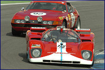 Marc Caveng (Michel Ferte)  with Ferrari 512 M and Marc Hoffmann with Ferrari 365 GTB 4