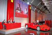 Gullwing doors of the Enzo Ferrari opened width, Luca di Montezemolo, Piero Ferrari and Jean Todt
