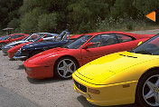 a few of the 120 rally Ferraris @ Paramount Park