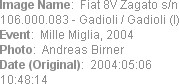 Image Name:  Fiat 8V Zagato s/n 106.000.083 - Gadioli / Gadioli (I)
Event:  Mille Miglia, 2004
Ph...