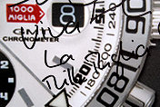"Viva La Mille Miglia", the traditional autographs on the Chopard billboard