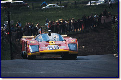 Nürburgring 1000 km 1971: The 512 M s/n 1018 was the only car of this type that was sold new to Germany. Georg Loos, Team owner of Gelo Racing, finished 9th together with Pesch.