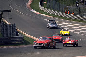 The pack stampeding uphill Eau Rouge