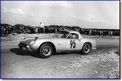 Airfield Schleissheim 1962: The German amateur Lautenschlager at the wheel of his 250 GT California Spider Competizione s/n 2383GT