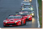 Piccini's Ferrari s/n 108418 leads the pack during the early part of the race