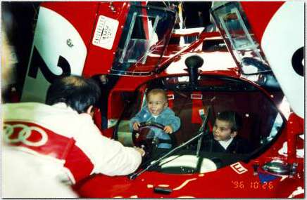 1996 Cris and Goffredo at the wheel of a 512 M