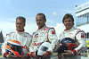 Champion Racing drivers Johnny Herbert, Rallf Kelleners and Didier Theys (from left)