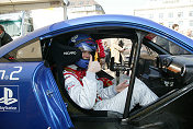 Maria Riesch in the Audi race taxi