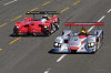 Frank Biela in the #2 Infineon Audi R8 battleing with the #51 Graf & Lagorce Panoz