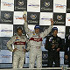 Tom Kristensen, Emanuele Pirro and Frank Biela (from left) on the podium