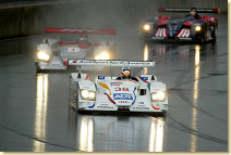 Tom Kristensen leading Rinaldo Capello and David Brabham