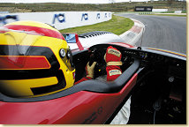 Frank Biela in the cockpit of the Infineon Audi R8 (2002 version)