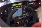 The cockpit of the Infineon Audi R8