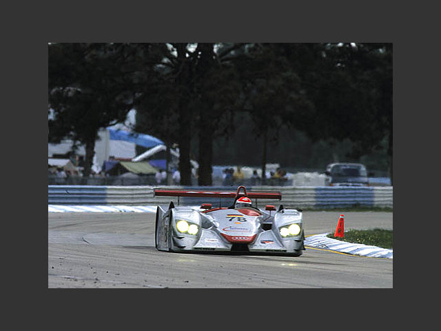 Emanuele Pirro and his Audi R8 setting a new race and track record at 3:36