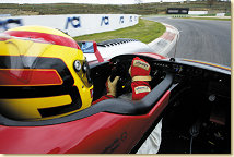 Frank Biela in the cockpit of the Infineon Audi R8 (2002 version)
