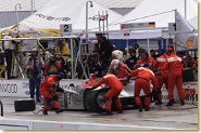 Frank Biela during a pit stop