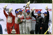 The podium at Mosport