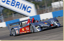 Dindo Capello in the Audi R10 at the "Sebring Winter Test"