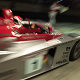 Emanuele Pirro approaches the pits at night