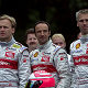 The Audi drivers Philipp Peter, Marco Werner and Michael Krumm