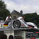 The Infineon Audi R8 #3 on the way to the scrutineering