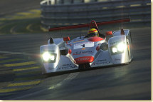 Audi driver Frank Biela (#1) in first qualifying on Wednesday