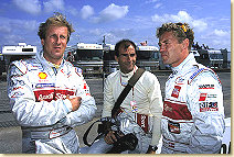 The winning team - Frank Biela, Emanuele Pirro and Tom Kristensen - Photo Barton Workman