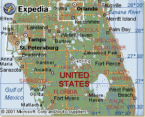 Sample of an Expedia map