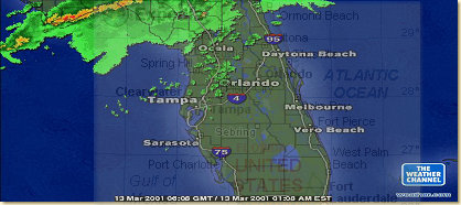 Sample of a Weather Channel map
